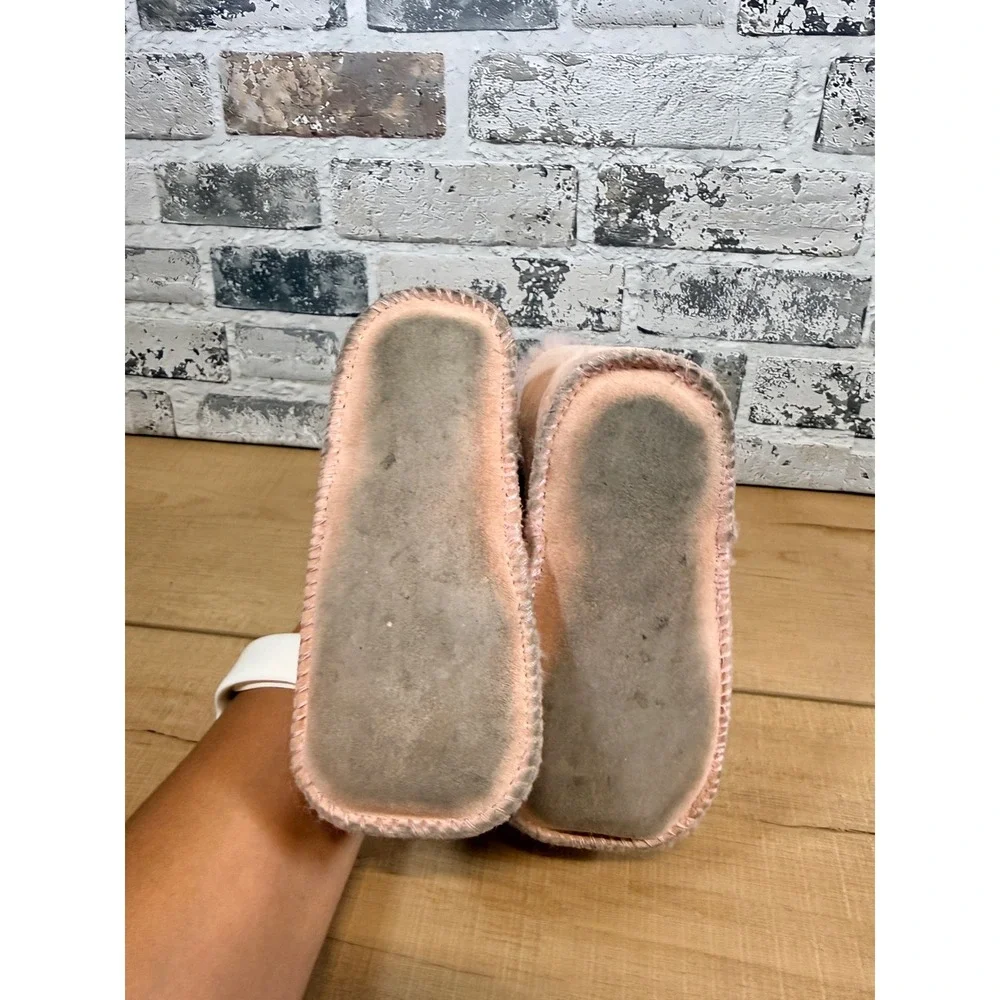 UGG I Erin Bootie Infants Medium 12-18 Months Baby Pink Suede Sheepskin Boot